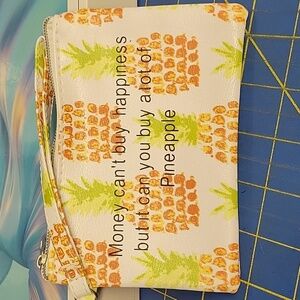 Money can't buy happiness, but it can buy a lot of Pineapple Cosmetic Bag 6x4.5"